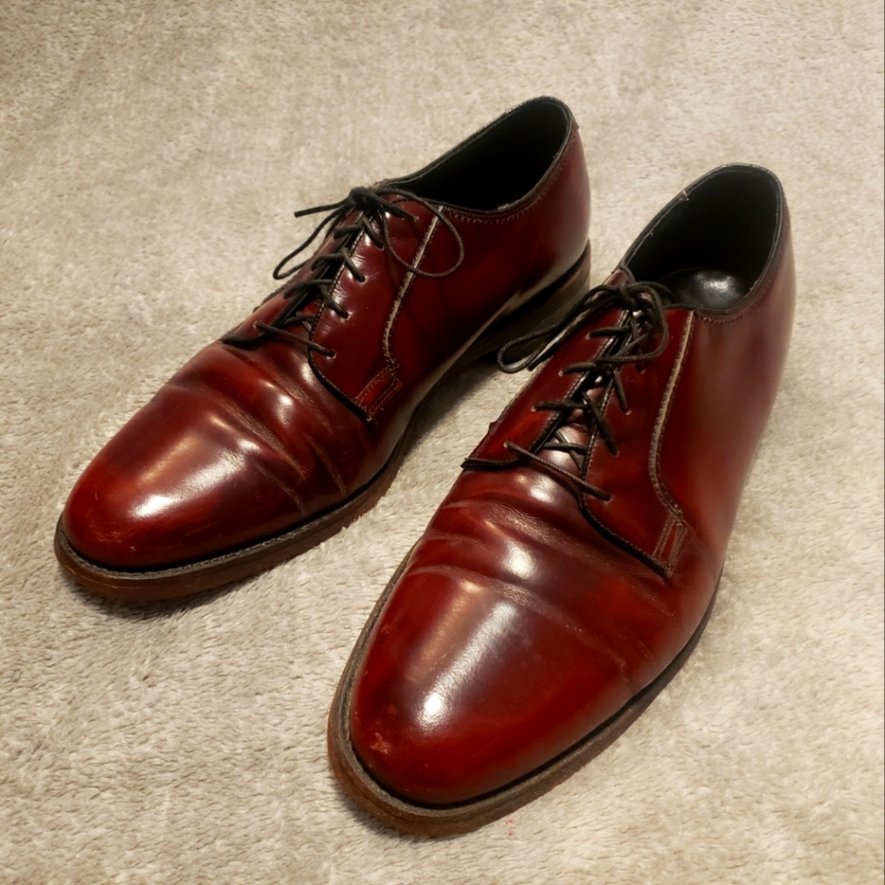 Florsheim Red/oxblood/burgandy Leather Derby Plain Toe Men's Shoe Size 9 1/2 D